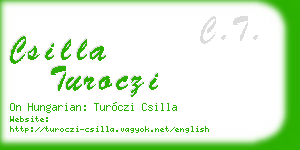 csilla turoczi business card